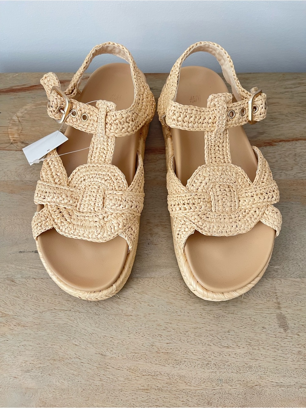H&M Raffia T-Strap Sandals - Picture 7 of 7